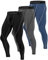 Roadbox Kompressionshose Laufhose Herren Lang für Sport,Trainings,Fitness,Radfahren,Yoga,Wandern,Basketball(Schwarz,GrauBlau,L)