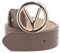 Valentino Damen 3N3-rund Geldbörse, Taupe/Gold, W90