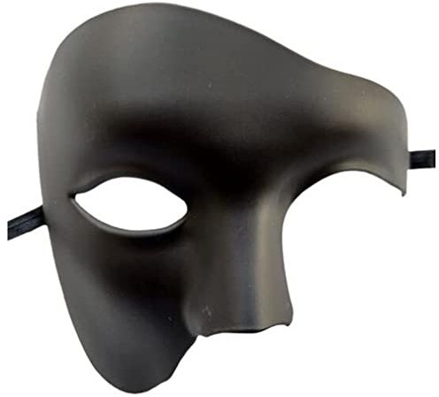 Masquerade Masks for Men, Black Venetian Mask Vintage Phantom of The Opera Mask, Adult Half Face Party Mask for Halloween Christmas Mardi Gras Costume Wedding Cosplay Party