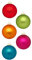 Weihnachtskugeln Glas 3cm x 24 Stück in Kartonbox Christbaumkugeln klein bunt Mix Mille-Fiori, Orange