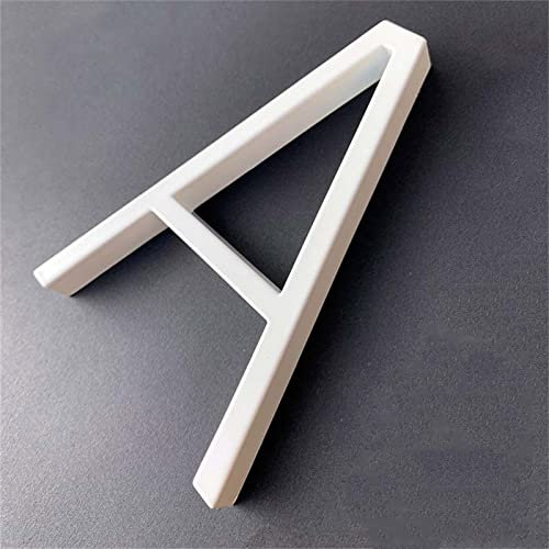 3D Floating Plate Numbers 0-9 Letters AB Panel Plate 125mm White Metal Door Plate Zinc Alloy Electroplating External Address Plate Street Door Number Home Box