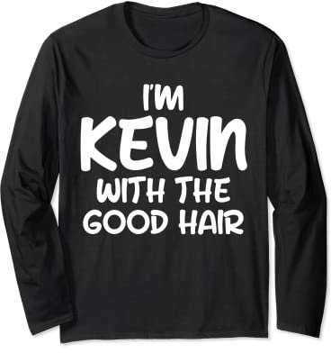 Lustiges Namensschild My Name Is Kevin Langarmshirt
