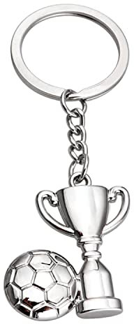 2022 World Cup Football keyring - Personalised Football Trophy Key with Rings, for Car Keychain Hanging Decoration (SL)