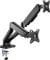 Stellar Mounts Dual Spring LCD Monitor Arms with USB and Multimedia Ports