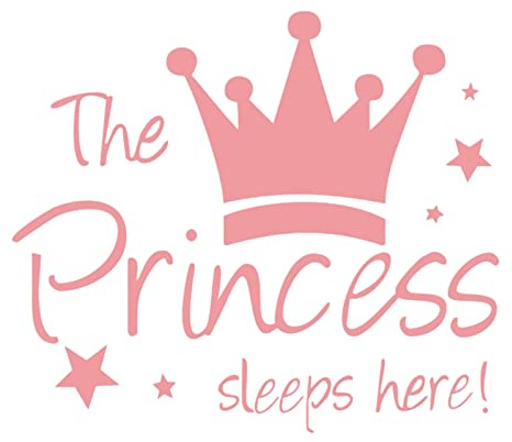 NerYuo Prinzessin Wandaufkleber Wandaufkleber Mädchen Schlafzimmer Dekor Babyzimmer Kunst Aufkleber Wandtattoo DIY Home Decor für Zuhause Wohnzimmer Schlafzimmer Korridor Dekoration