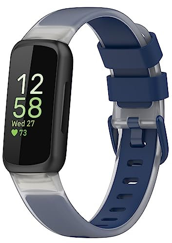 Tyogeephy Armband Kompatibel mit Fitbit Inspire 3 Armband, Sport Wasserdichtes Ersatzarmband, Weiches Silikon Uhrenarmbänder für Damen Herren