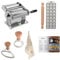 Pasta and Ravioli Preparation Set, Pasta Machine Atlas 150 + Mold for 24 Square Ravioli (35 mm) + Pasta Roller + Round Mold + Oval Mold + Kitchen Towel + Recipe Book.