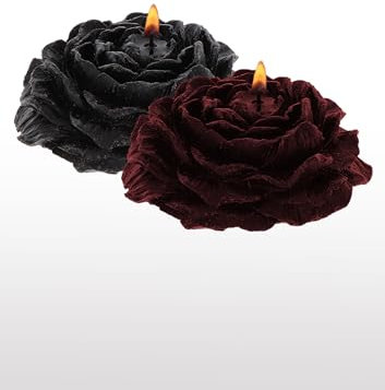 Taboom Japanische Tropfkerze in Rosenform, 2 Stück