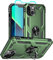 Aozuoton for iphone 13 Phone Case with HD Screen Protector, [Military Grade 16ft. Drop Tested] Ring Shockproof Protective Phone Case for iphone 13, (Army green)