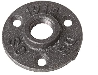 Flansch,Gewindeflansch 3 stück 3/4 1/2 Eisenrohrarmaturen Wandhalterung Boden Antike DN15 DN20 Flansch Hardware Werkzeug Gusseisenflansche (Size : DN20)
