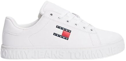 Tommy Hilfiger Flatform Sneaker Mujer Logo Low Top, Blanco (White), 42