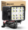PICAA LED Arbeitsscheinwerfer, 2 pack 4.1 Zoll 48W 12V 24V Doppelfarben Weiß & Amber led zusatzscheinwerfer mit Kabelbaum, Offroad Fahrleuchten für Traktor, Lkw, Pkw, ATV für Gelände Fahrten