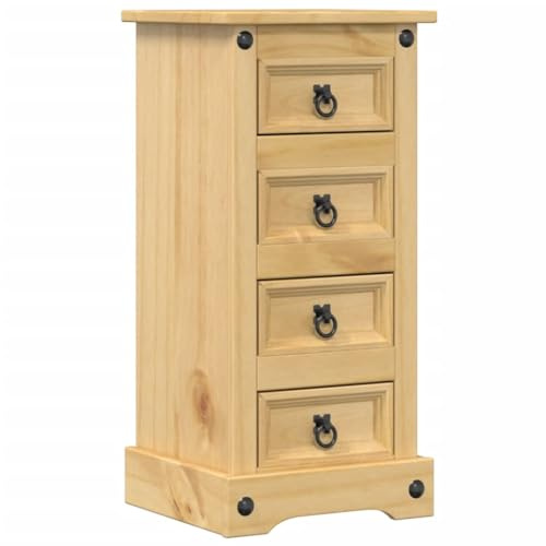 vidaXL Nachttisch Corona 35x32,5x74 cm Massivholz Kiefer