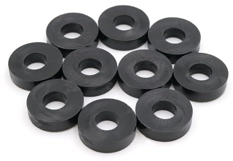 Design61 10x Distanzstücke Distanzhülsen Unterlegscheiben L 5mm x Ø 15/6 mm M6 Rund HD-Polyethylen