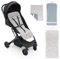 Danielstore Colchoneta Silla Paseo Universal | 80x39cm, 100% algodón | Reversible, transpirable, adaptable, fácil de colocar | Comodidad y protección para bebé (Petroleo animales)