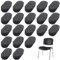 Hugwish stuhlbeinkappen oval 20x40mm 15x30mm 24pcs, gartenstühle fusskappen, lamellenstopfen oval, stuhlbein stopfen, rohrstopfen (20x40mm)