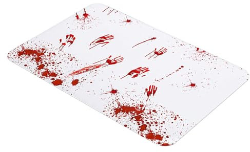 CAKEEYUM Blut Badematte, gruselige blutige Hand, gruselige Halloween Badematte, Polyester, weich, wasserabsorbierend, rutschfest, Halloween Badezimmerdekoration für Küche, Badezimmer, 15, 6 x 23