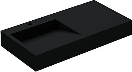 doporro Lavabo en fonte minérale Lavabo à poser Anthracite mat Lavabo suspendu Colossum11 Lavabo en fonte minérale (l x P x H) : 100 x 50 x 13 cm