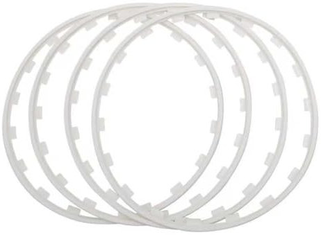 WUCHENGHH Felgenschutz Auto für Opel Corsa 2014, 4 Stück Autoreifen Rad Kantenschutzring Kratzfest Radschutzring Felgenschutzstreifen Zubehör,C/White-17inches