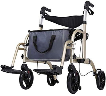 sjdoPulse Faltbarer Rollator Premium Rollator Walker Mit Sitzfaltung, Komfortgriffen Und Dicker Rückenlehne Faltbarer Gehwagen Für Senioren
