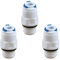 3PCS 1/4 Inch Male to 1/4 Inch Tube OD Quick Connect Fittings, Straight Push-in Hose Pipe Connector with Rubber Ring, Leak-Proof Water Filter Tubing Hose Joint for RO Systems and Water Purifiers