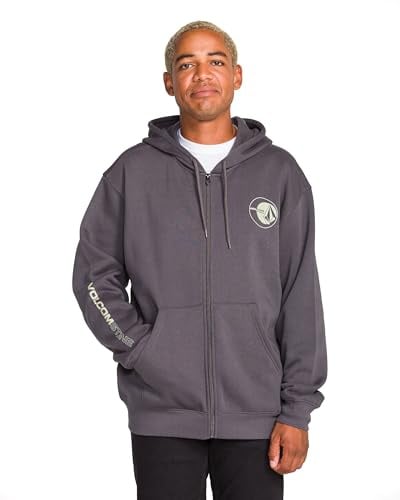 Volcom Roundabout Zip Hoodie Fleece Sweatshirt Maglia di Tuta Uomo