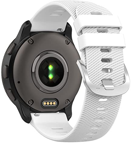 Miimall [3 Pieces Bracelets en Silicon Compatible avec Montre Garmin Vivoactive 6/5, [20mm] Souple Bracelet de Rechange à Dégagement Rapide pour Garmin Forerunner 645/55 pour Femmes et Hommes, B+G+N