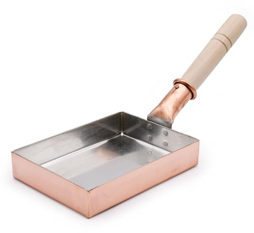 Zen Minded Kiya Copper Traditional Hand-Hammered Tamagoyaki Japanese Fried Omlette Egg Pan
