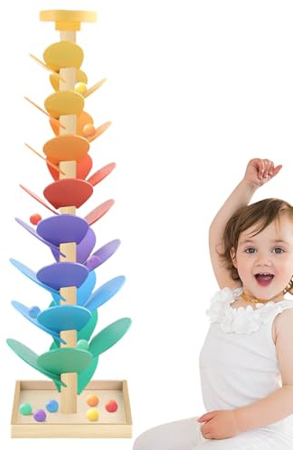 Jouet à Billes Tombantes | Arbre Musical avec Feuilles et Parcours - avec Roulage De Feuilles Et Tri De Couleurs en Bois Éducatif STEM pour Apprentissage Précoce Et Jeu