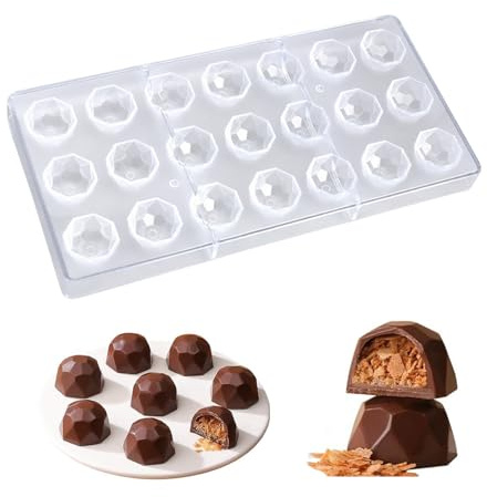 Polycarbonate praline mould, 3D polycarbonate praline mould, hollow body, polycarbonate, truffle mould, homemade chocolates, sweets, DIY handmade maker ice mould
