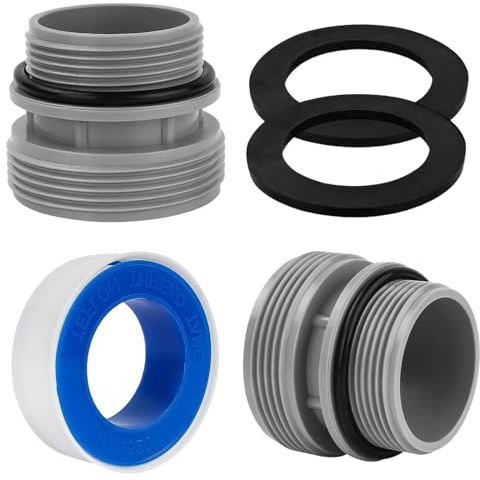 YEAMLTE Adattatori per Tubo Piscina Set da 2 4560 Connettori per Pompa Piscina 40 mm a 1 1/2 Pollici Raccordi Accessori per Tubi Piscine Compatibili con Intex e Coleman