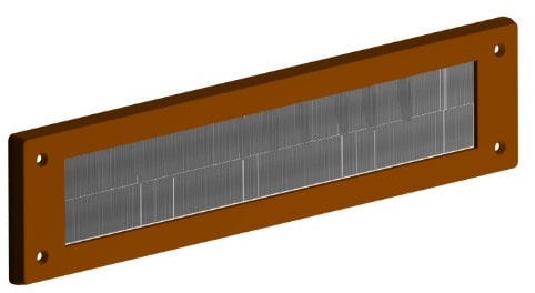 STORMGUARD Internal Letter Box Brush Cover-Brown 06SR0150000B Bürstenabdeckung aus PVC, Braun, Aluminium, 335mm x 75mm
