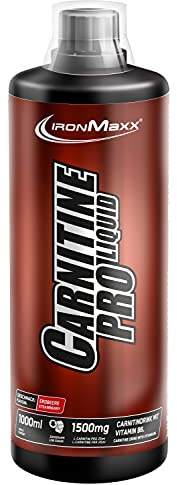 IronMaxx Carnitine Pro Liquid - Erdbeere 1000ml | 1500mg L-Carnitin pro Portion | besonders effektiv vor Trainingseinheiten | ideal während Diatphasen