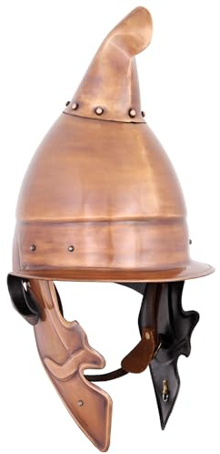 Battle-Merchant - Attischer Hoplitenhelm aus Stahl in Bronze Finish - Athen, Antike, Griechen, Helm
