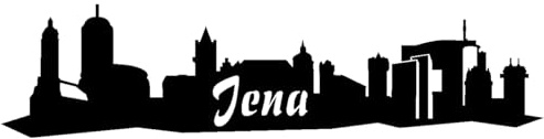 Skyline4u JENA Aufkleber Skyline Collage 20 x 4,9cm schwarz