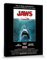 1art1 Der Weiße Hai Poster Filmplakat Bilder Leinwand-Bild Auf Keilrahmen | XXL-Wandbild Poster Kunstdruck Als Leinwandbild 50x40 cm