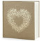 Livre d'or kraft avec coeur doré 22 pages