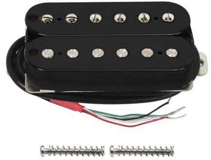 FLEOR Tonalité classique Alnico 5 Micros Humbucker Micro manche pour guitare électrique, noir