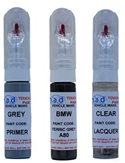 madAUTO BMW FERRIC GREY A80 ALLOY WHEEL TOUCH UP PEN PAINT CURB SCRATCH M SPORT PEN NEEDLE (PAINT + PRIMER + LACQUER)