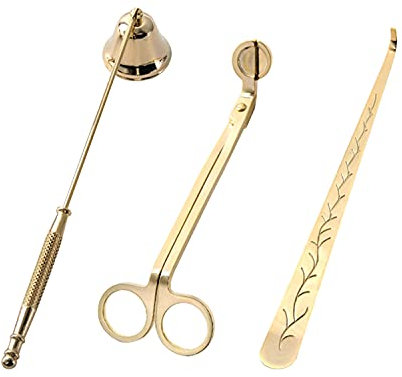 ARSUK Éteignoir Bougie Ensemble des, Accessoires d’Entretien de Bougie Acier Inoxydable en Acier Inoxydable pour éteindre Le feu en Toute sécurité (Lot de 3 pièces)