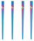Choary Palillos de acero inoxidable arco iris, palillos tradicionales chinos reutilizables palillos cuadrados de metal para comida de estilo chino/janés (4 pares).