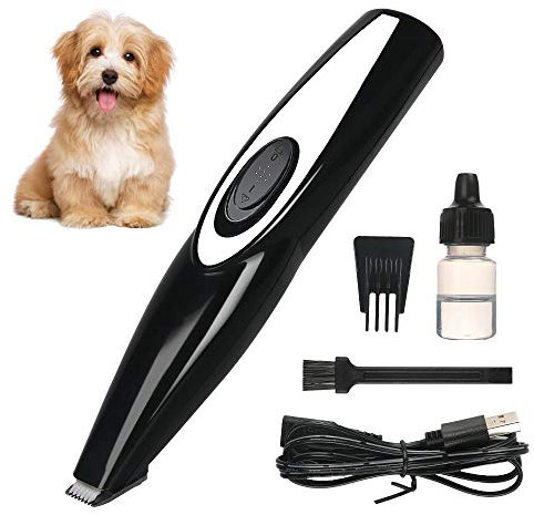 Elektrischer Haustier Haarschneider USB Wiederaufladbarer, Kabellose Kleine Haarschneidemaschine Für Hunde Katzen Pfote Ohren Augen Gesicht Haarpflege