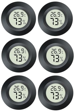 JEDEW 6-pack Hygrometer Thermometer Digital LCD-Monitor für Keller Feuchtigkeits-Messgerät, für Luftentfeuchter der humidifiers babyroom Gewächshaus