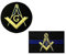 Cute-Patch Blue Line Masonic Flag and Compass Embroidered Iron on sew on Patch Mason Emblem