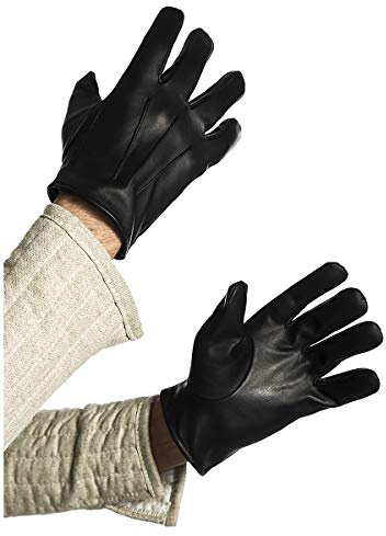 Andracor Robuste Handschuhe aus echtem Leder für verschiedene LARP-Charaktere - individuell einsetzbar für Mittelalter, Fantasy, Cosplay & Freizeit - Farbe: schwarz - Größe: XL