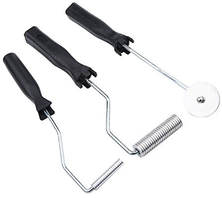 Rouleau Enduit, Rouleau A Enduire, Rouleau de plastification Rouleau de résine de fibre de verre Rouleau de peinture Mélangeur de peinture Mélangeur 3Pcs Rouleau Debulleur Rouleau Debulleur Ragreage
