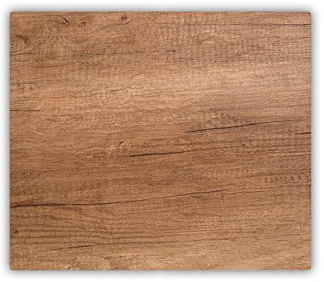 Tulup Tabla De Cortar Cocina 60x52cm - Vidrio Protector De Placa De Induccion - Madera