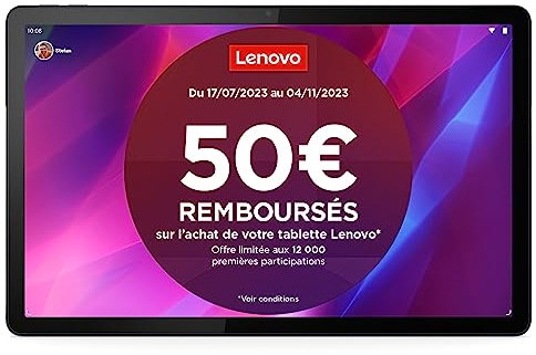 Lenovo Tab P11 Plus - Tablette Tactile 11'' 2K LCD (Processeur MediaTek Helio G90T 8Coeurs, 4 Go de RAM, uMCP 128 Go, ARM Mali-G76 MC4 GPU, Android 11, WiFi+Bluetooth) - Gris foncé