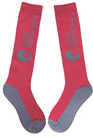 Oypla Coco Equestrian Pink Unisex Child Breathable Knee High Long Boot Horse Riding Socks - 1 Pair