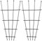 Woodside 1.2m Metal Garden Fan Trellis, Decorative Plant/Flower Pot Support, pack of 2